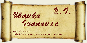 Ubavko Ivanović vizit kartica